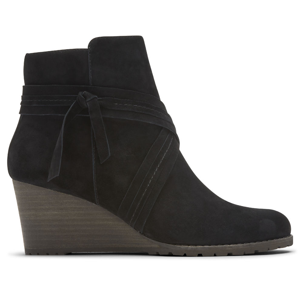 Botas Rockport Mulher Pretas - Hollis X-Strap - 39160ROUB